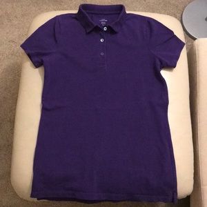 J Crew purple short sleeve pique polo